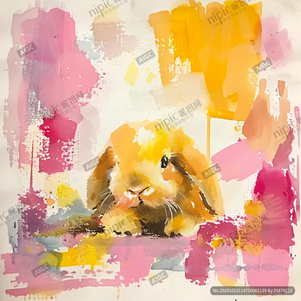 动物水彩画动物油画