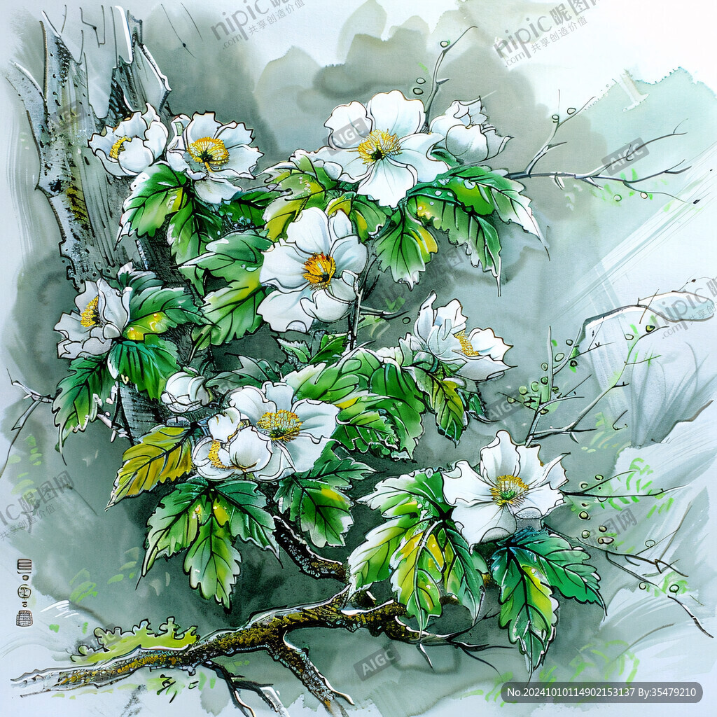 3d立体国画花鸟