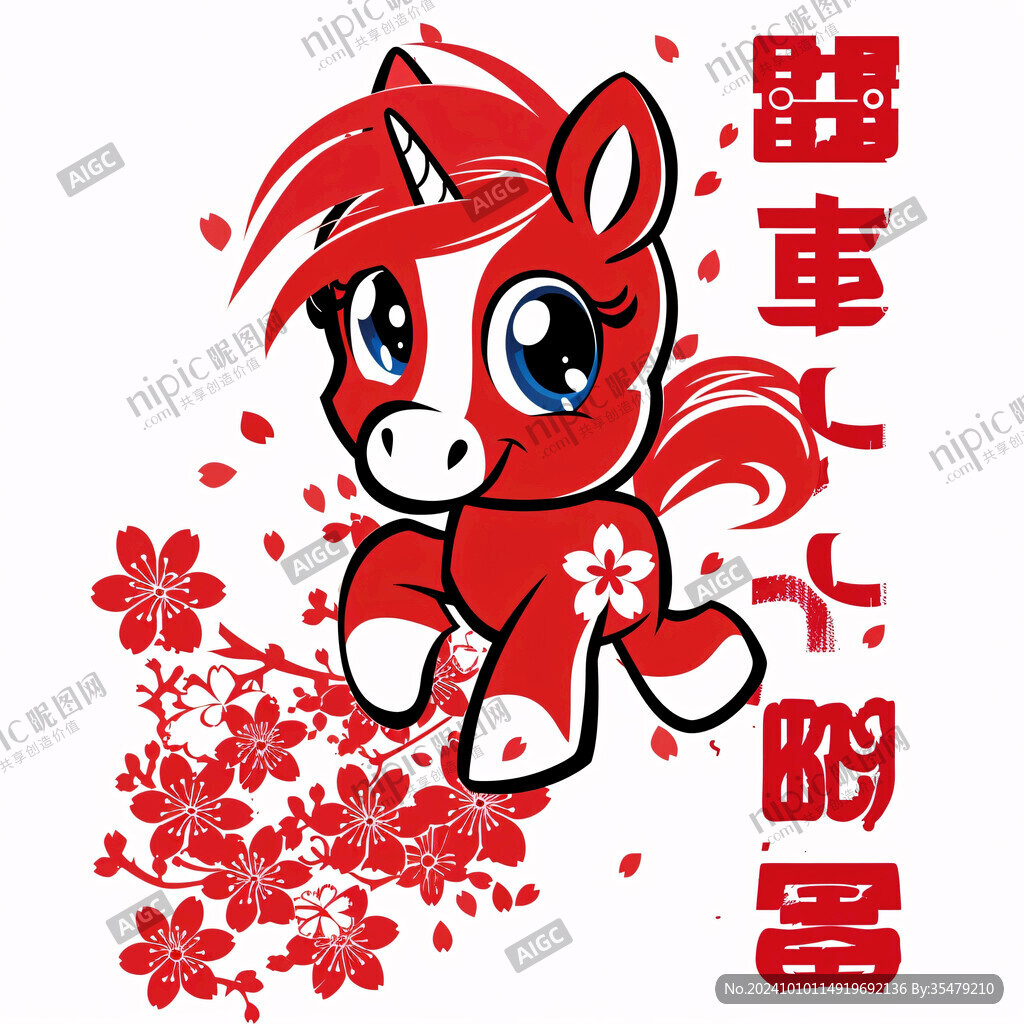 卡通顽皮小马logo