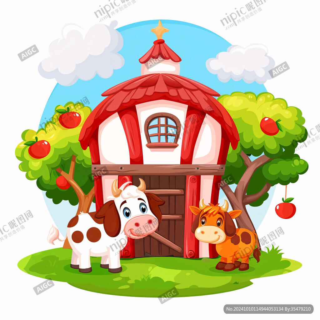 卡通牧场素材