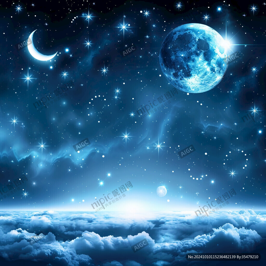 月亮星空背景