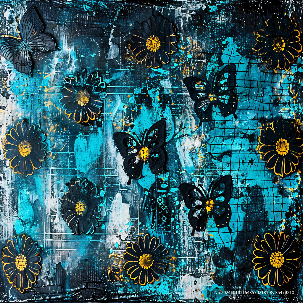 蝴蝶背景装饰画