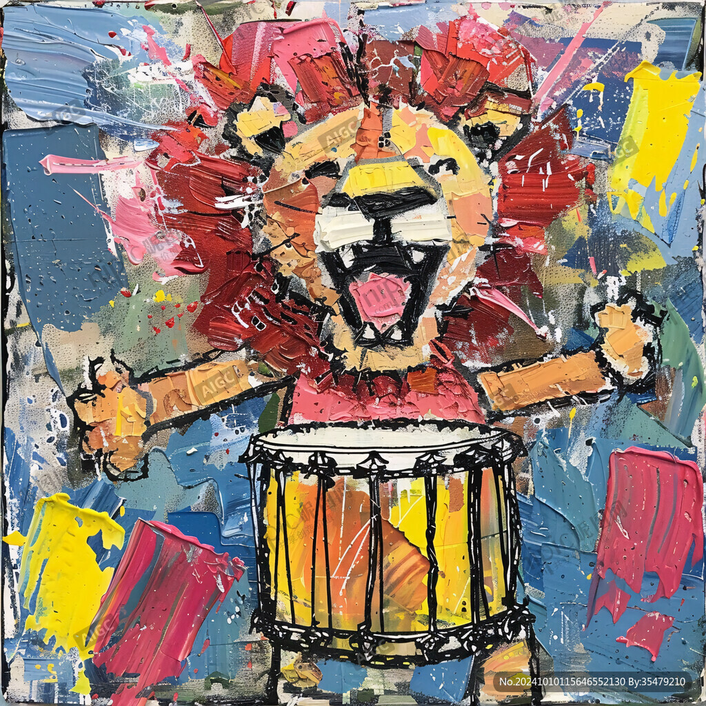 架子鼓水彩海报