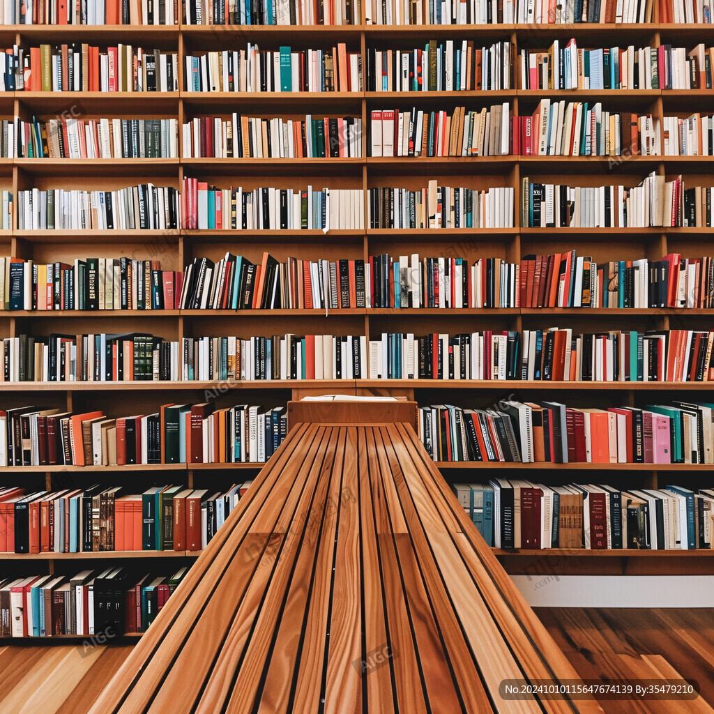书架长廊时尚图书馆