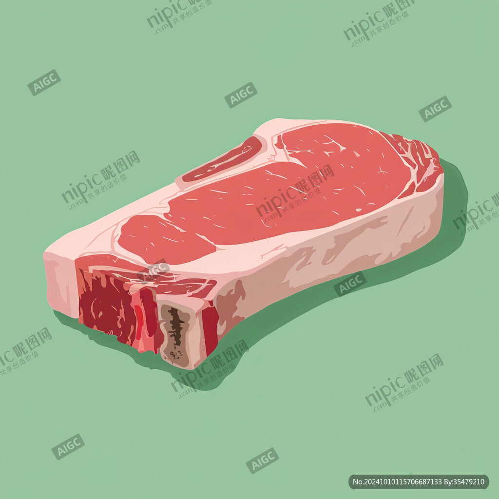牛肉猪肉插画