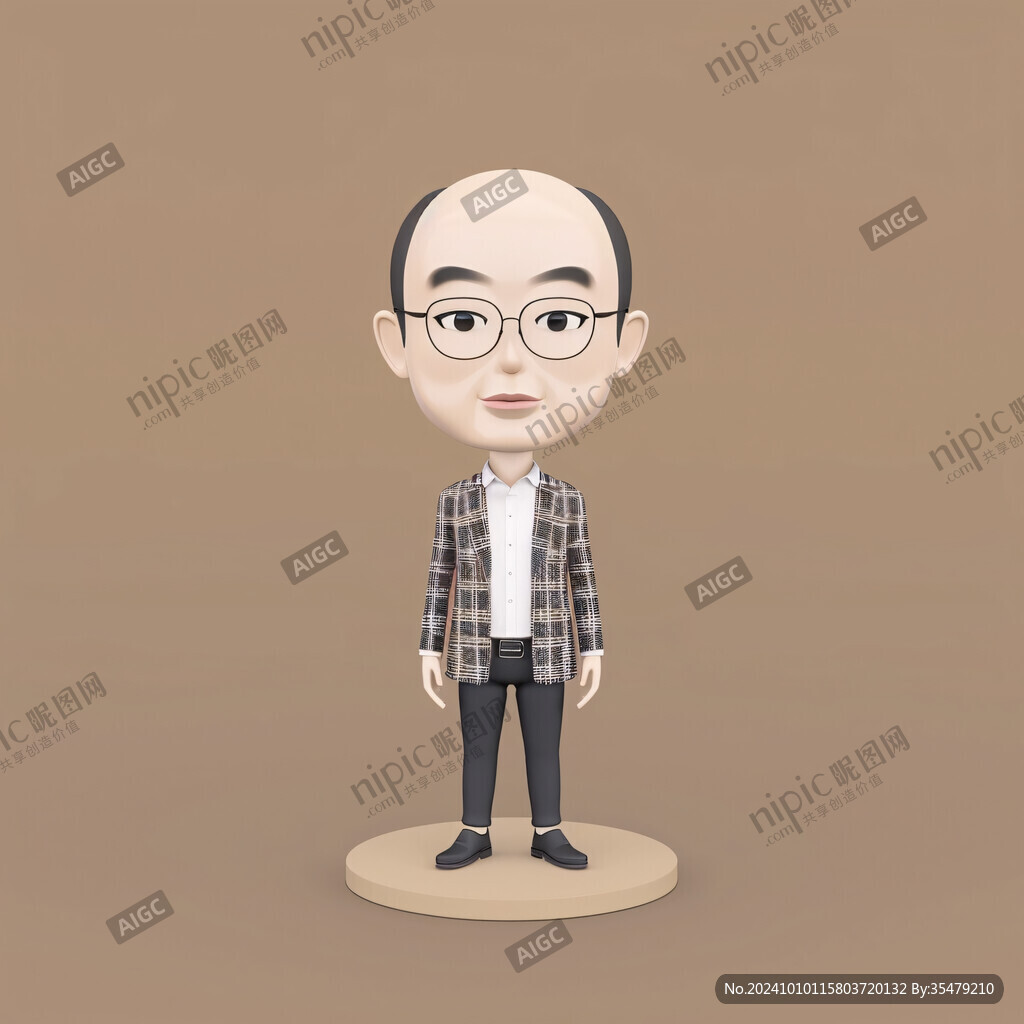 卡通中年男性头像