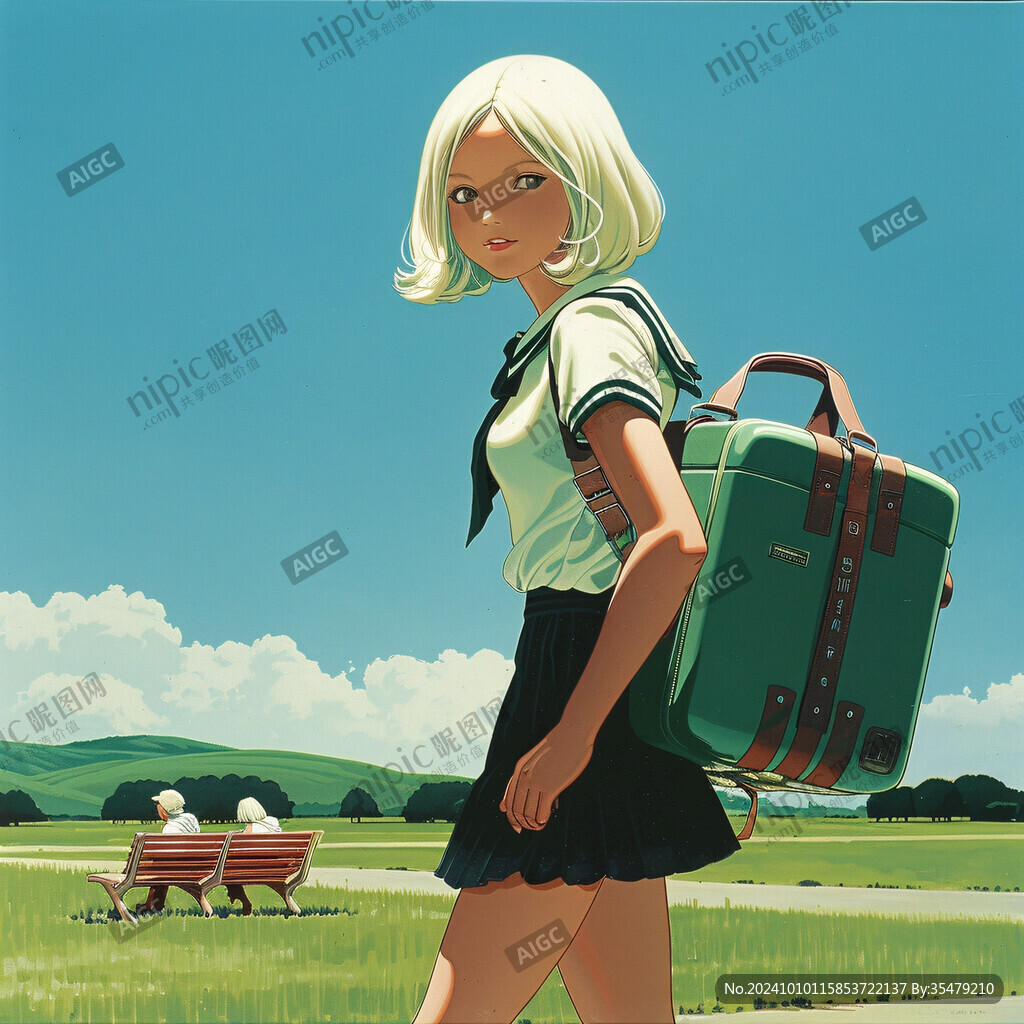 青春题材人物插图