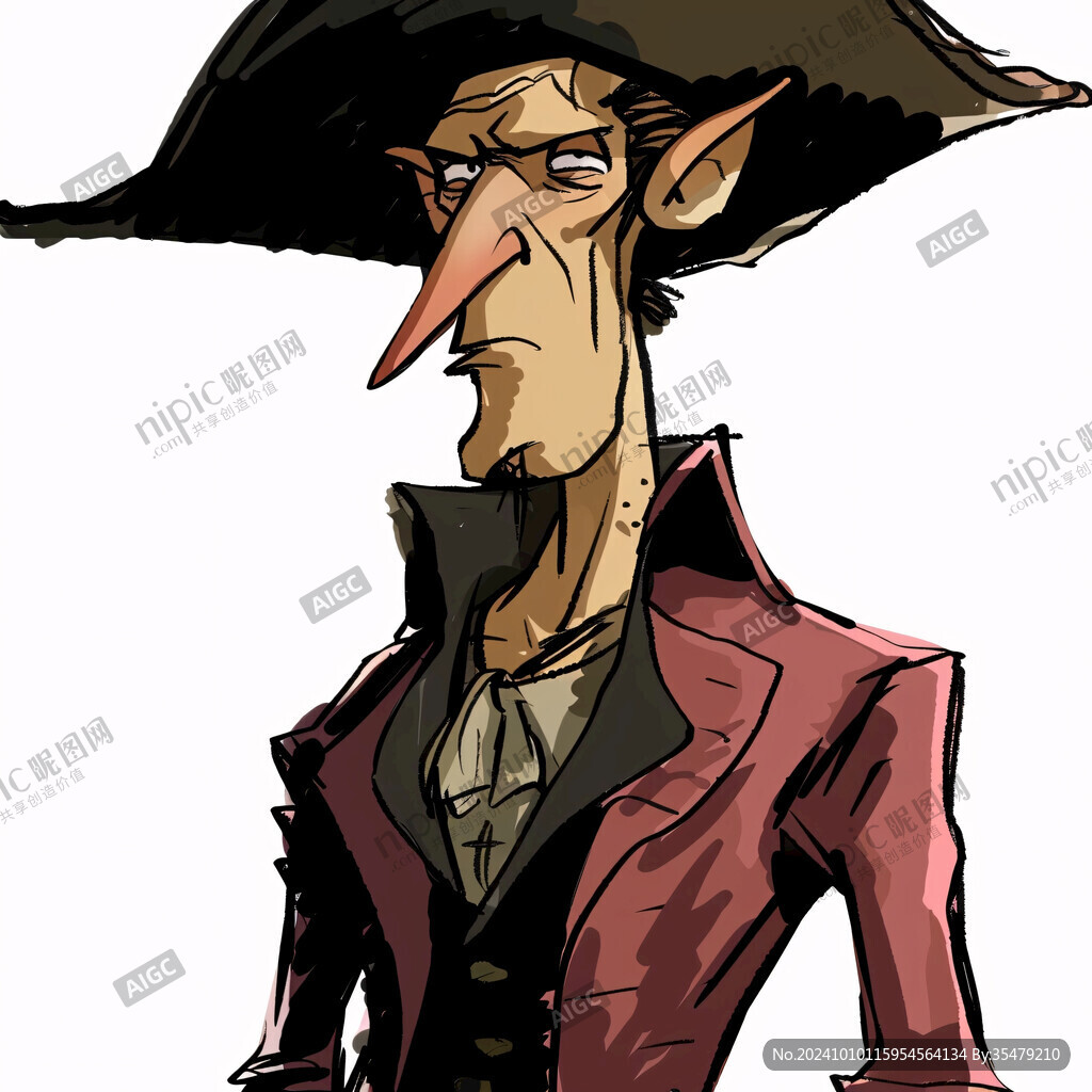 卡通叼烟斗的船长