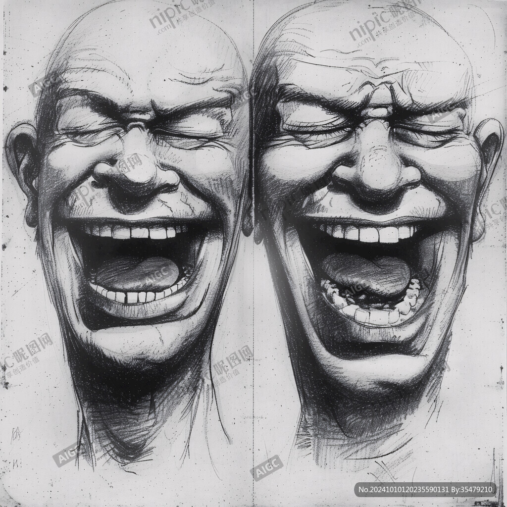 人物表情生动夸张