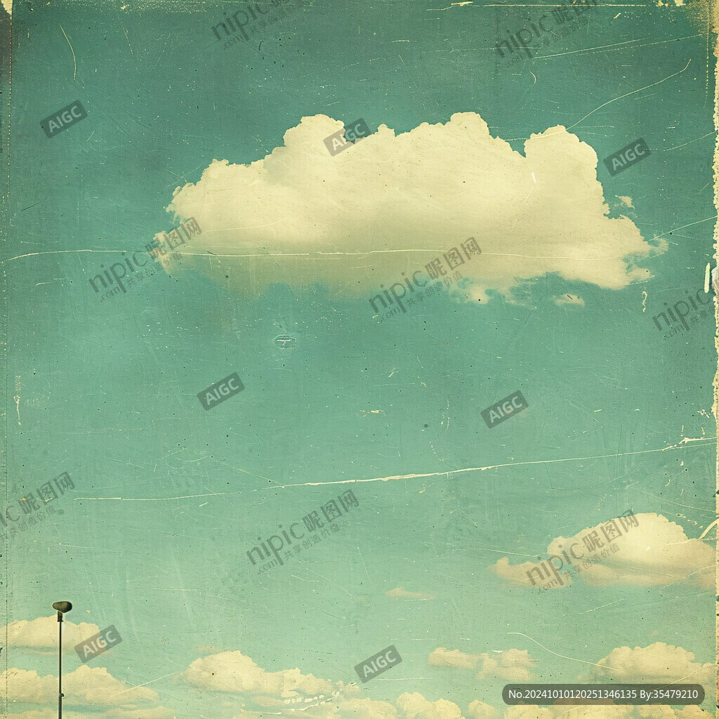 复古古典天空蓝天白云