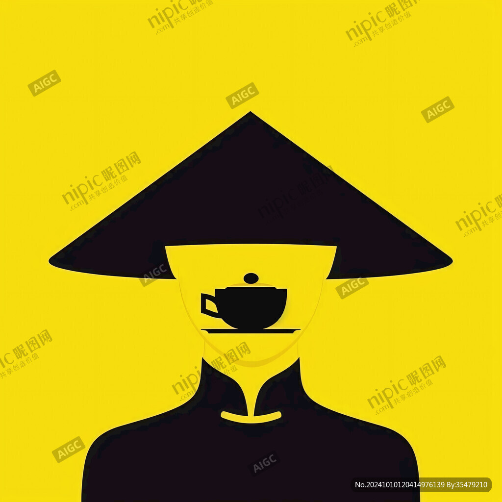 插画冲咖啡人物