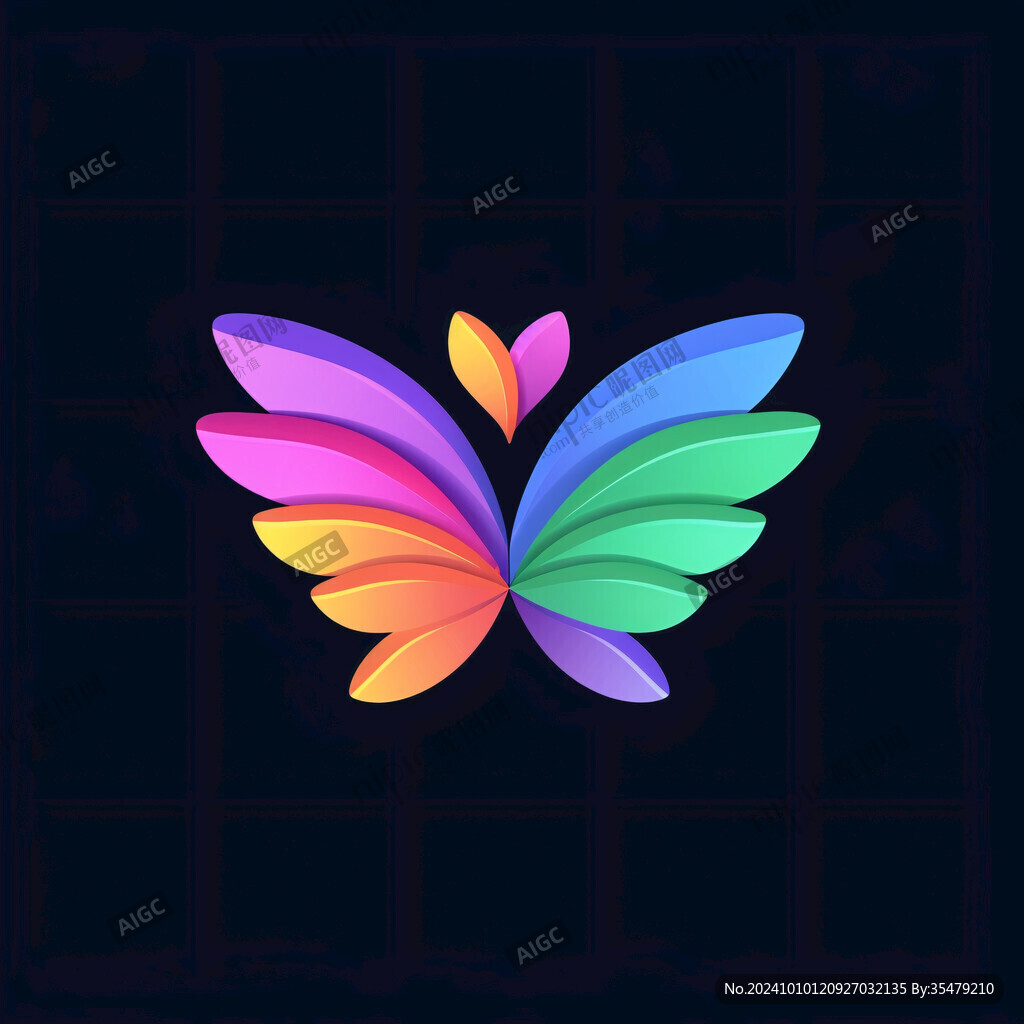 翅膀彩蝶蝴蝶logo