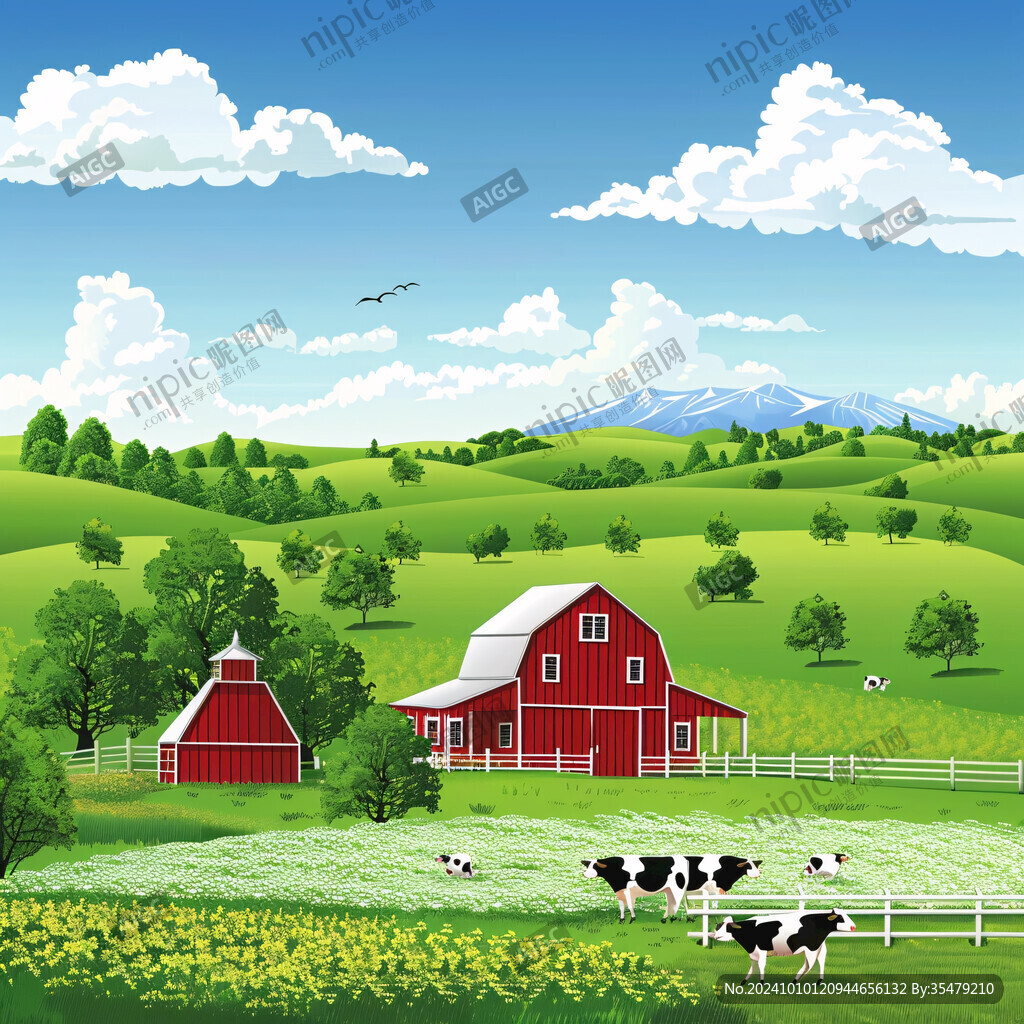 卡通牧场素材