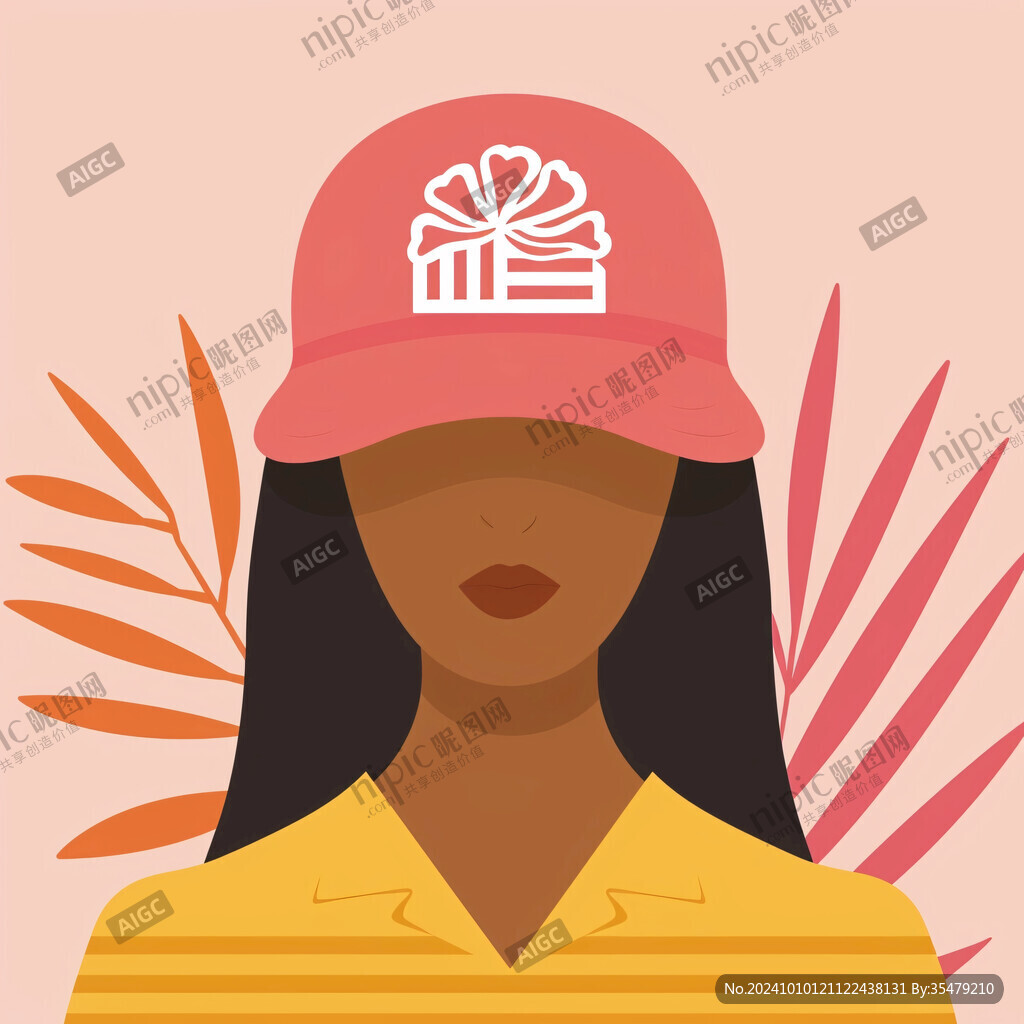 鸭舌帽员工插画