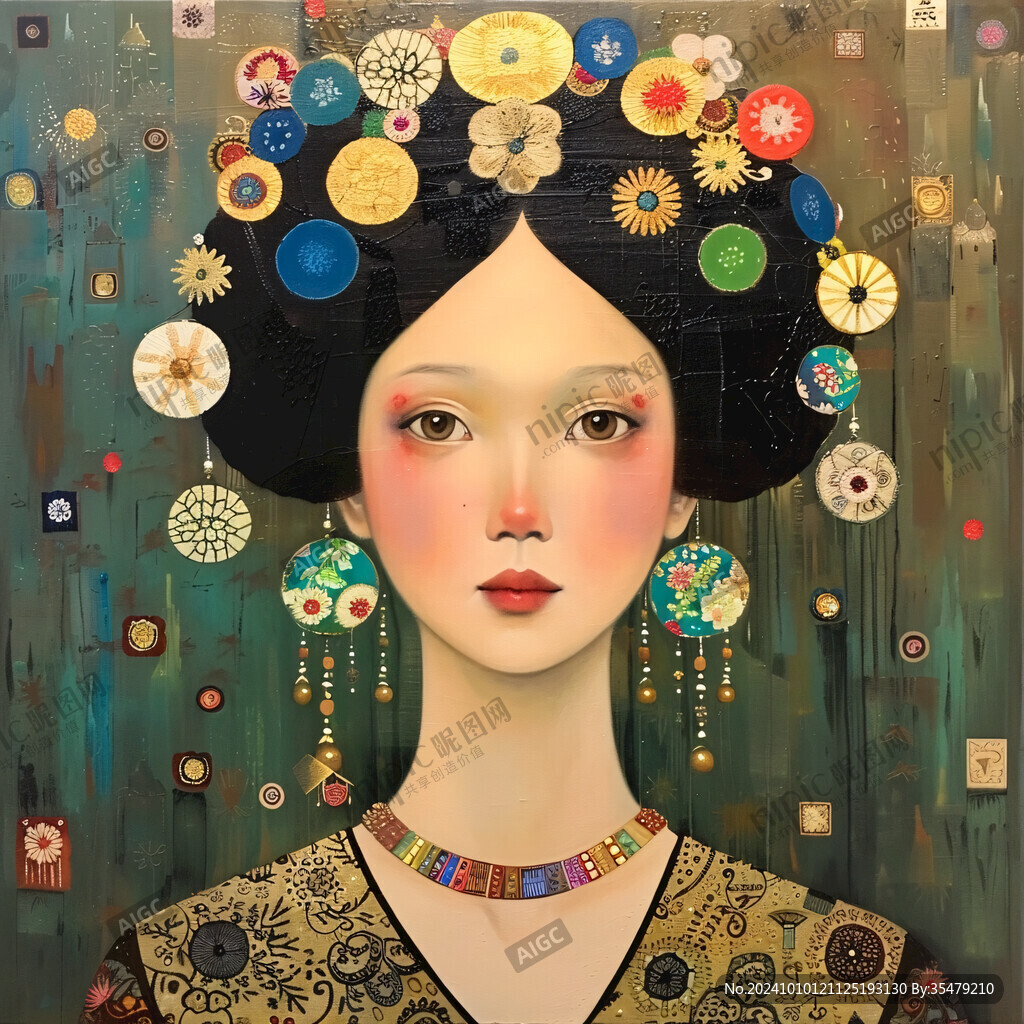 民族女孩原创插画