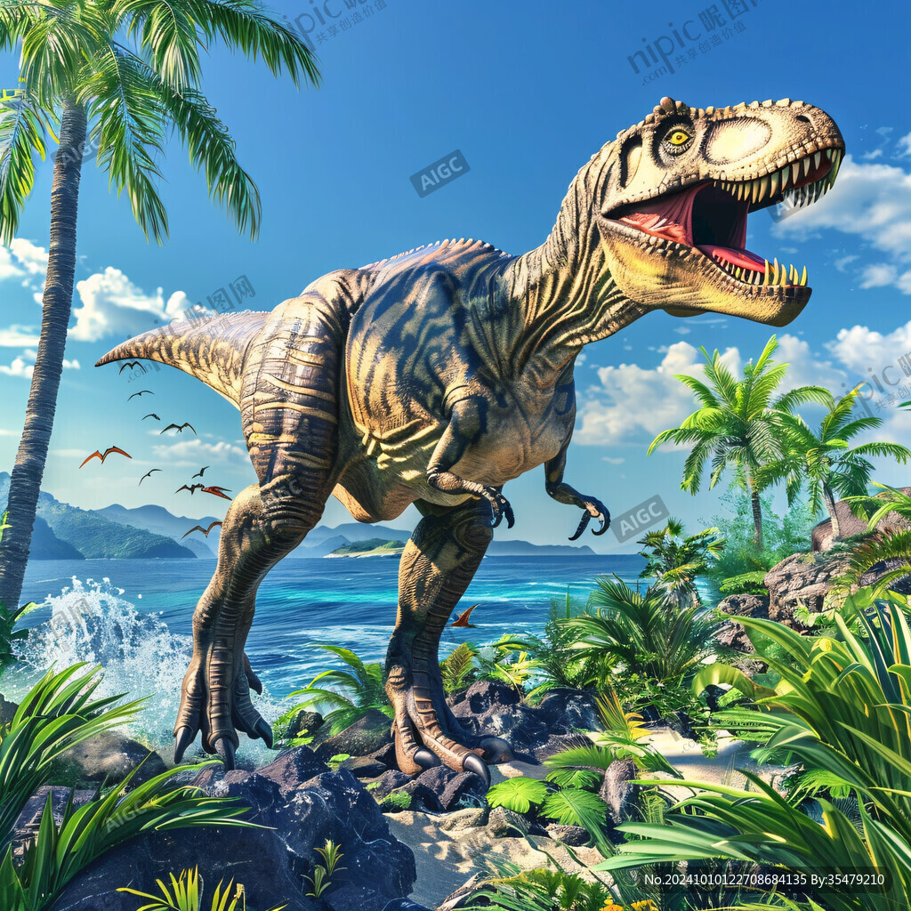 恐龙高清3d地贴