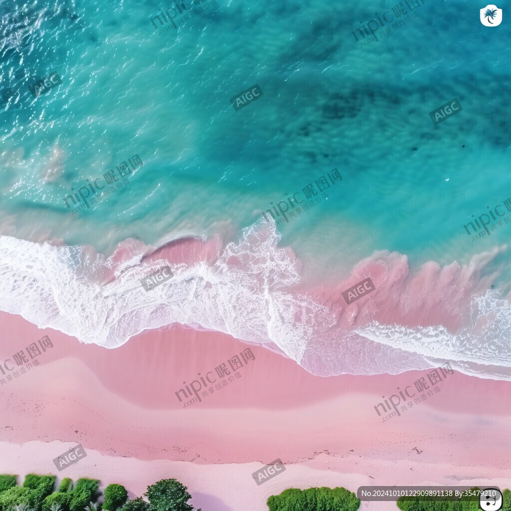 巴厘岛沙滩与碧波航拍