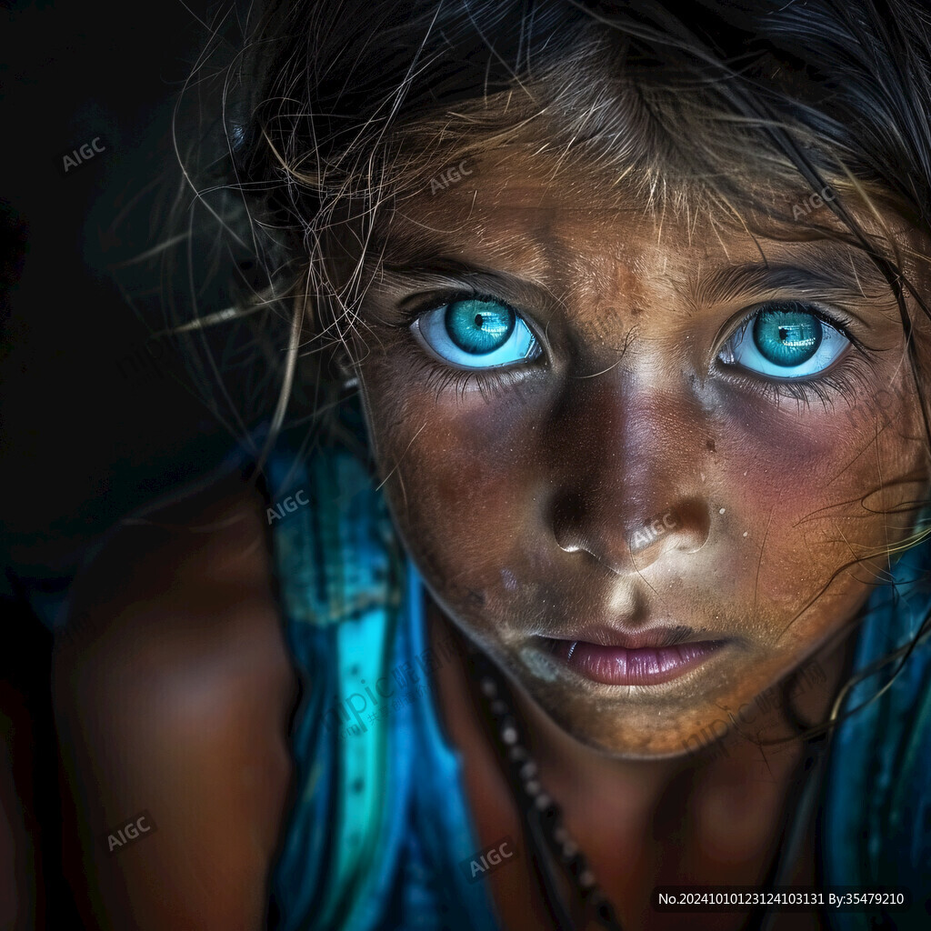 满脸通红大汗的小女孩