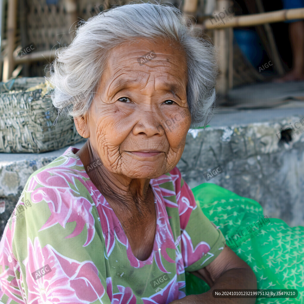 黎族老人妇女