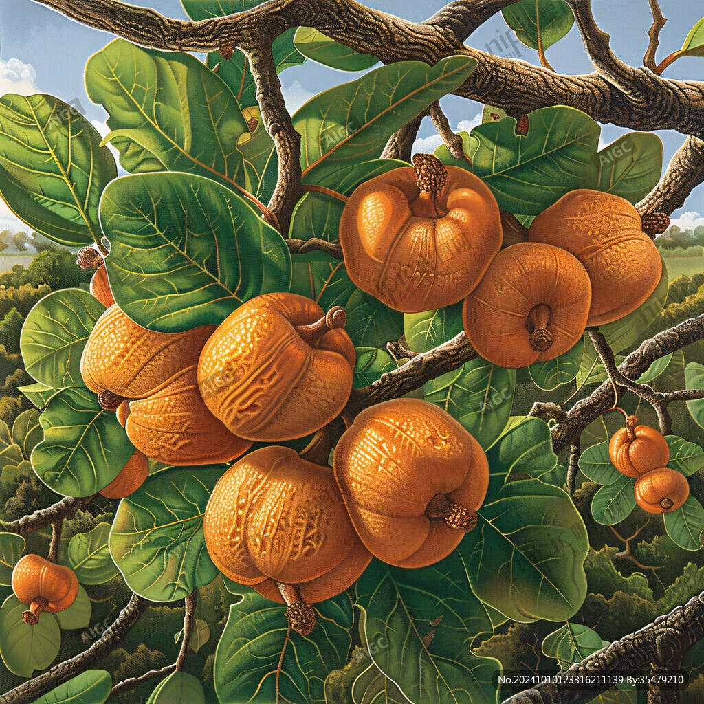 蒲州珠蜜柿插画