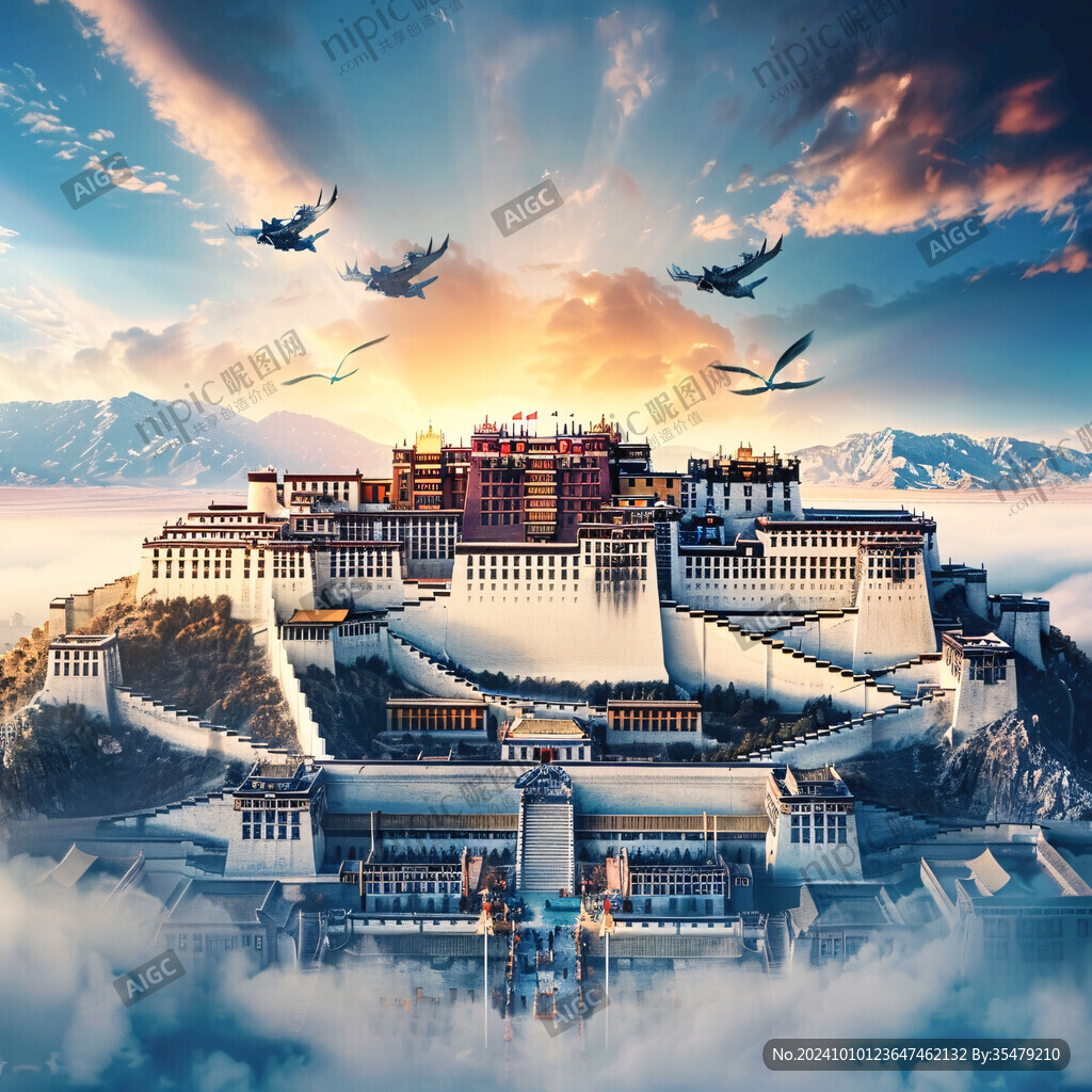 布达拉宫展板