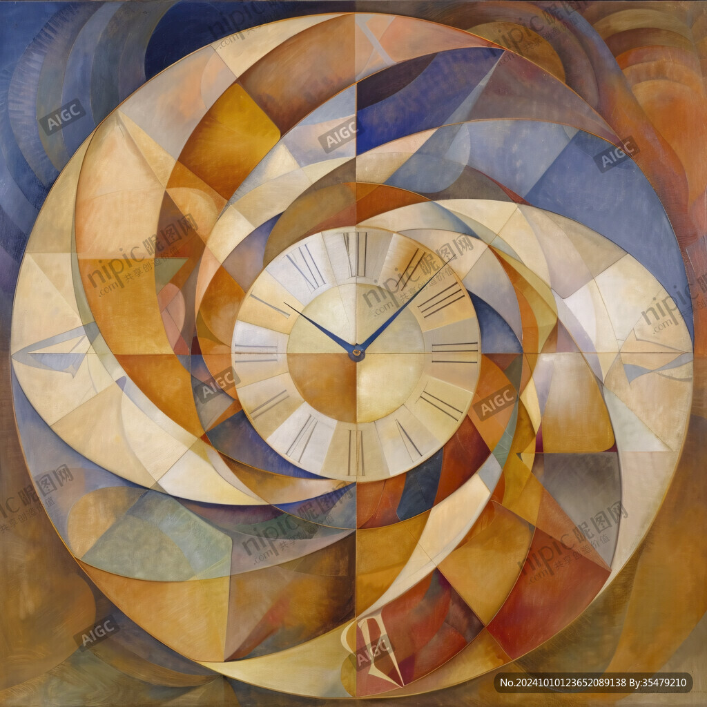 几何图形油画装饰画