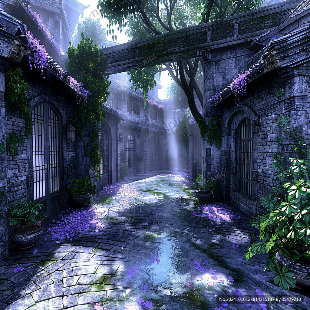 影视小品庭院背景