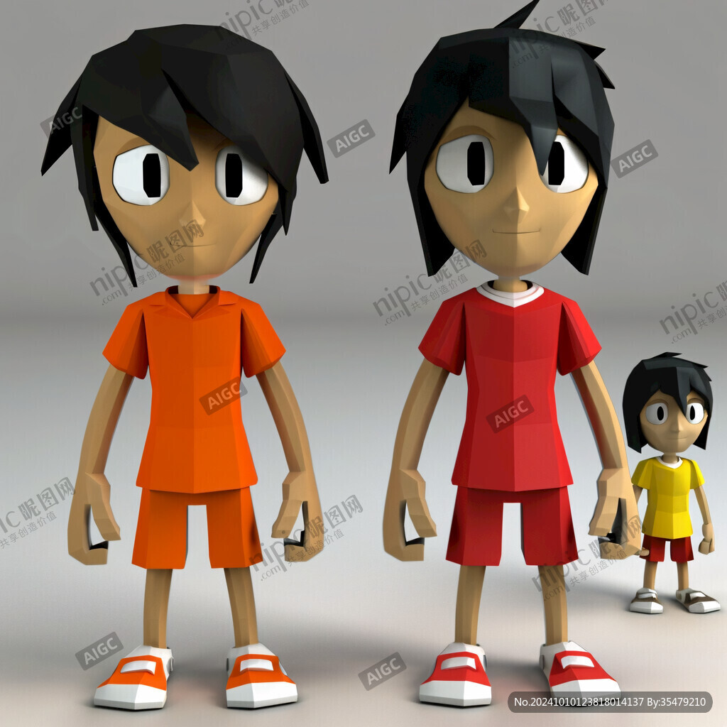 男孩女孩人物模型