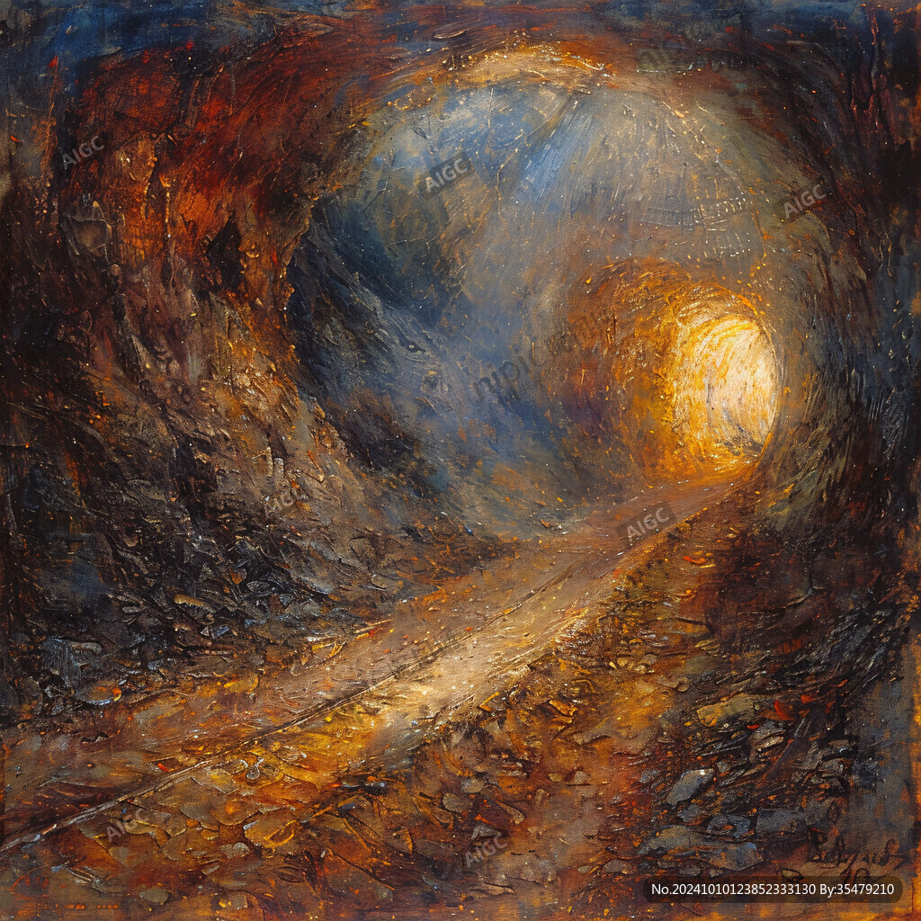 欧式装饰画时光隧道