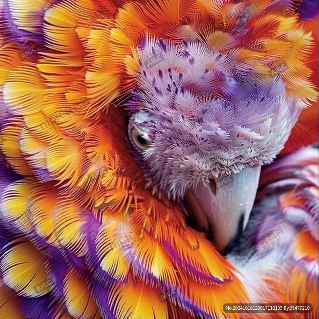 3d立体孔雀花鸟