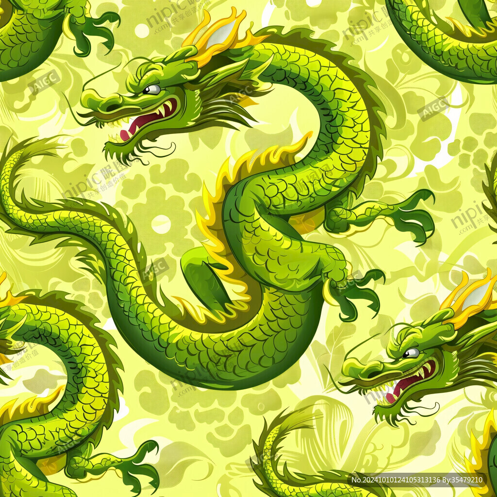 龙纹中国龙腾龙生肖龙