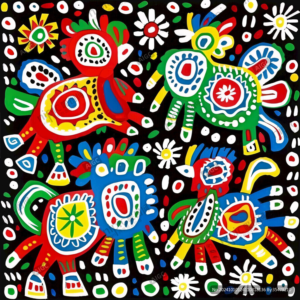 少数民族抽象画