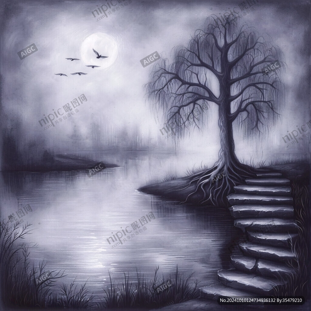 梦幻夜晚立体画