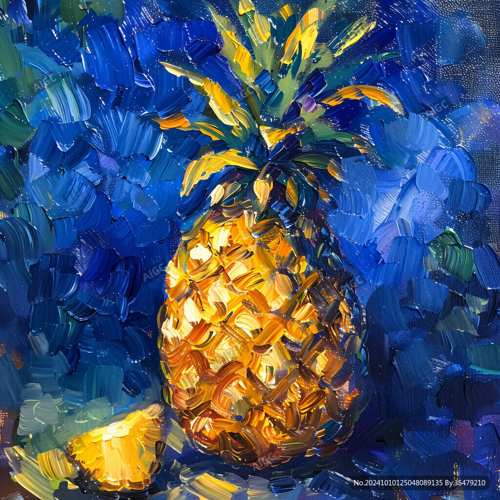 菠萝装饰画