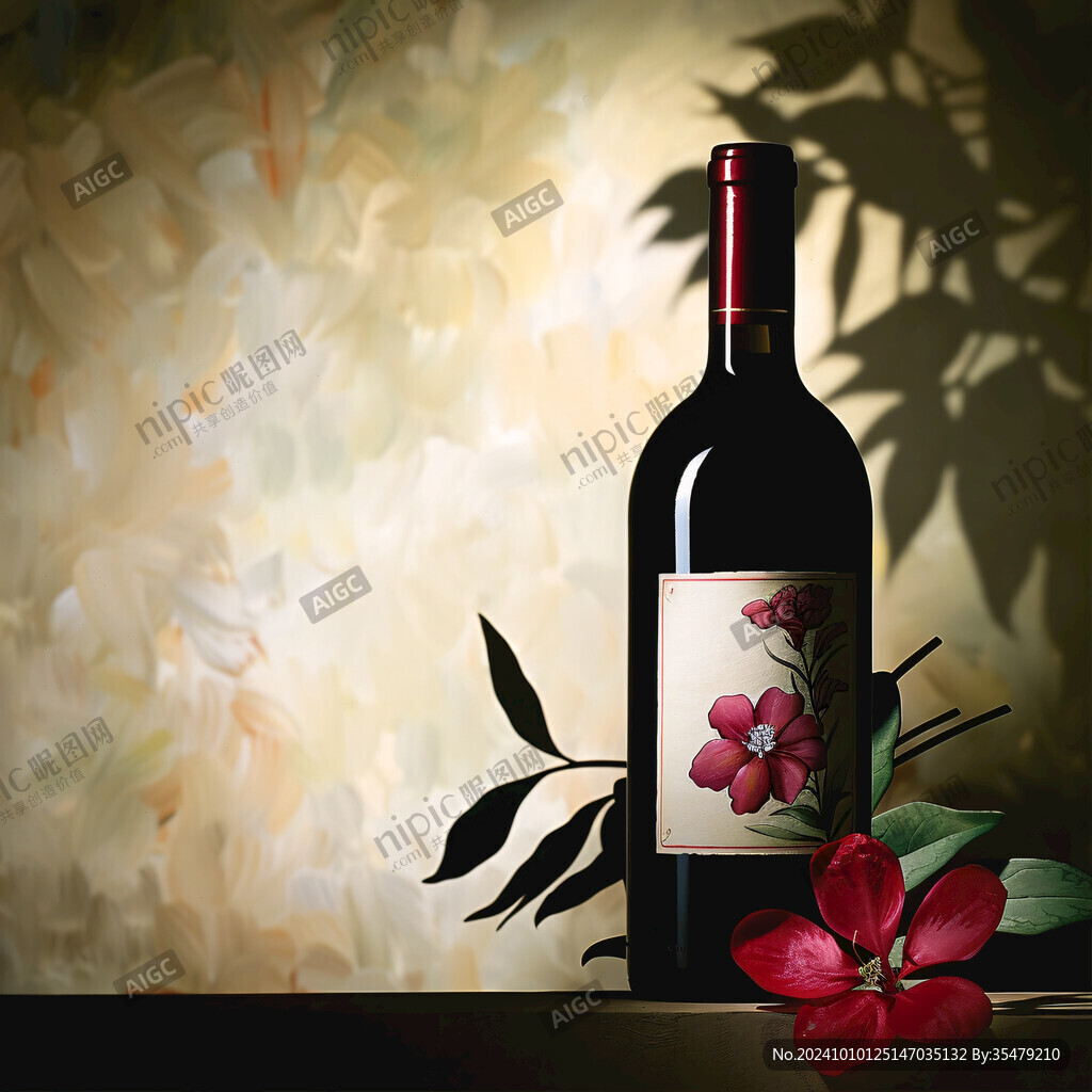 红酒挂画红酒素材