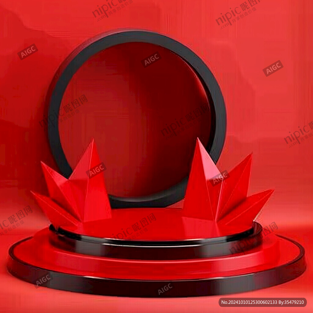 高端质感红色美陈