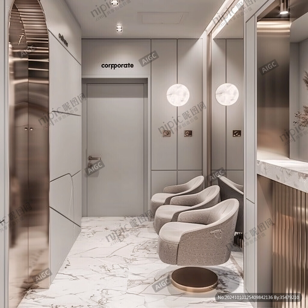 电梯间休息区装饰