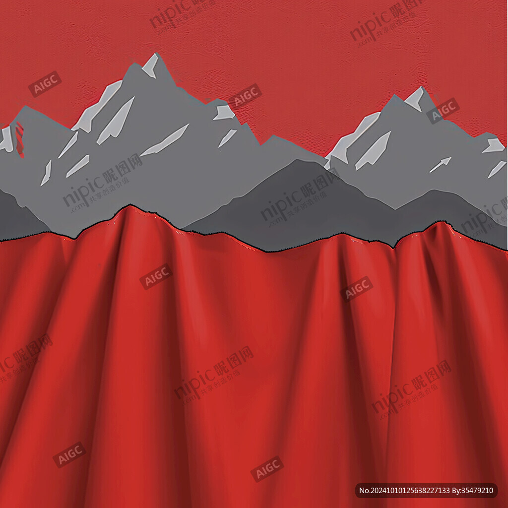 开工仪式红色山峰