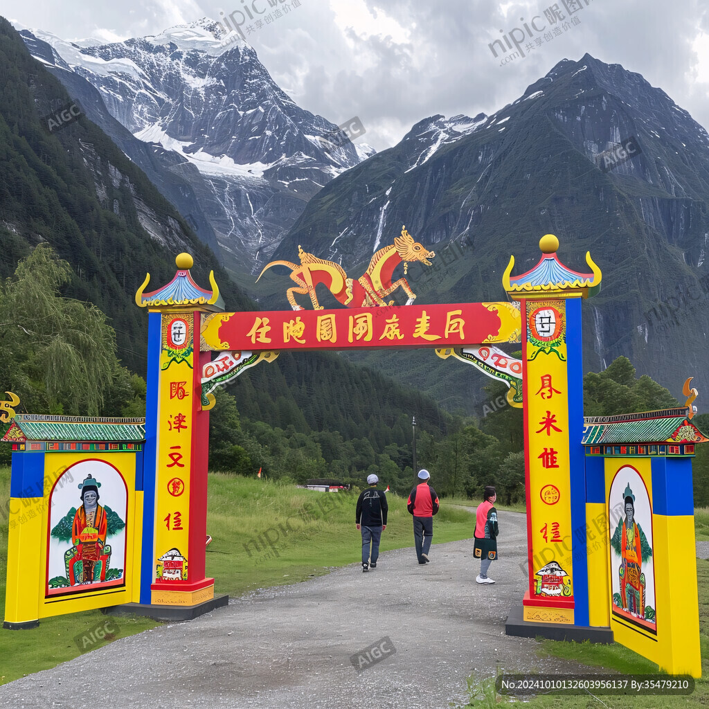 藏族景区宣传栏