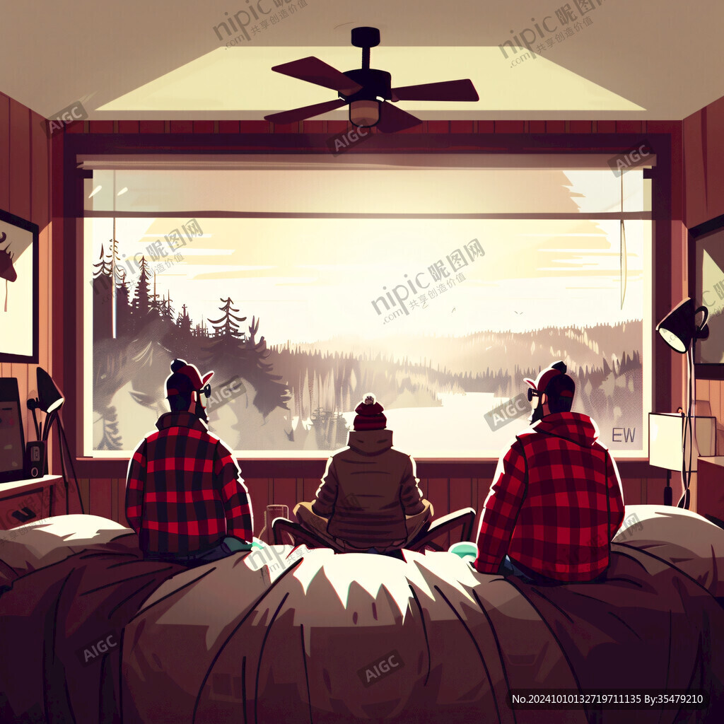 加拿大地产广告插画