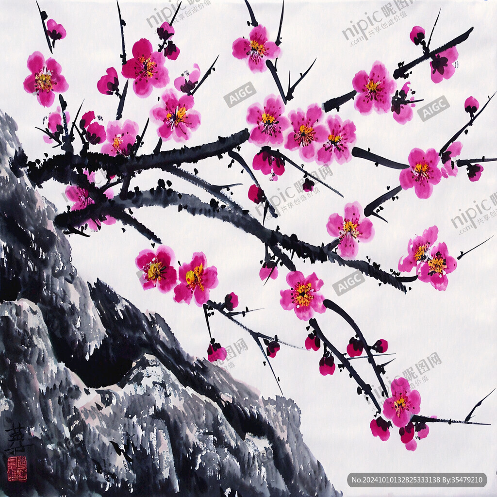 梅花风景画