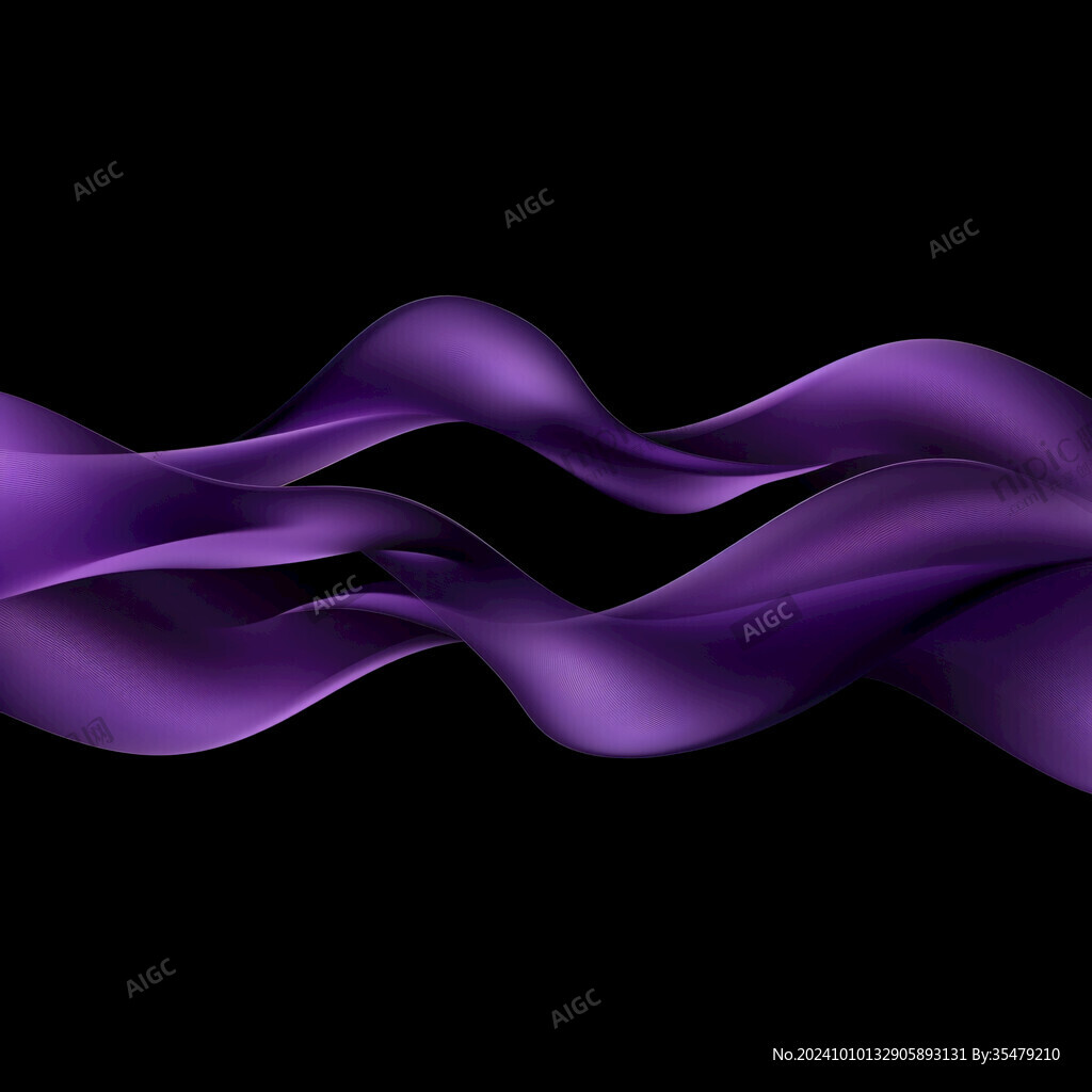 紫色飘带线条