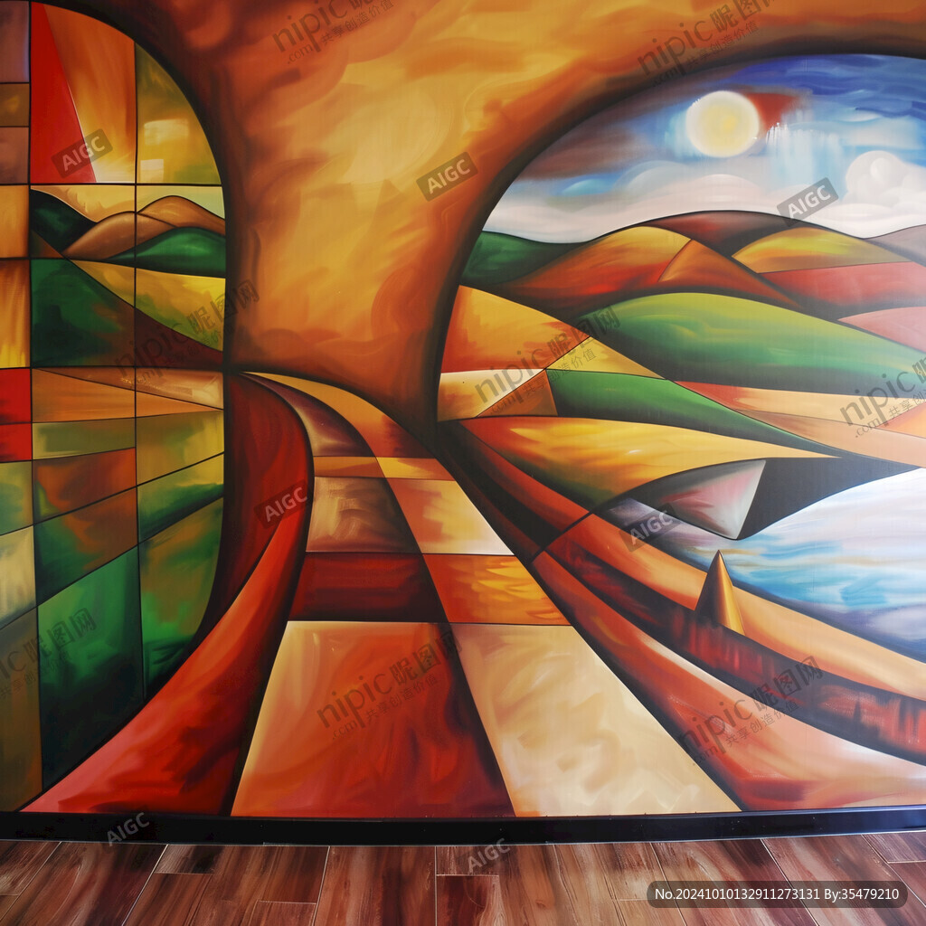 欧式装饰画时光隧道