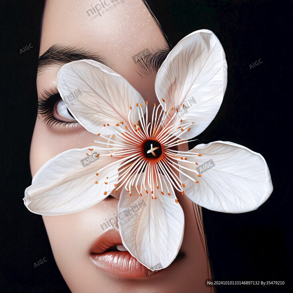 木棉花美女插画