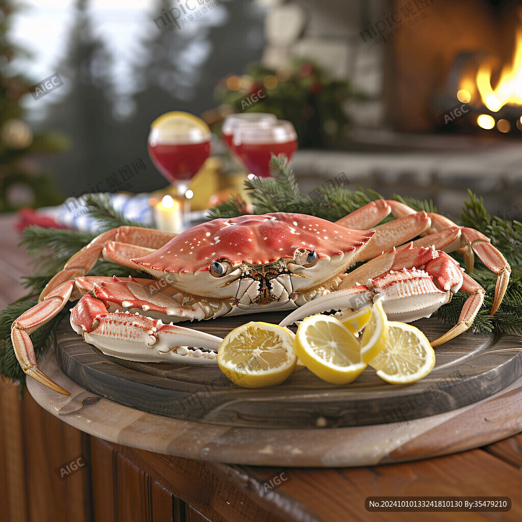 漂亮大螃蟹摆盘