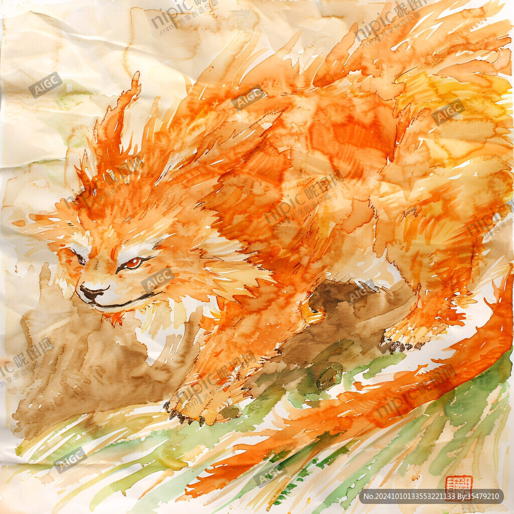 动物水彩画动物油画