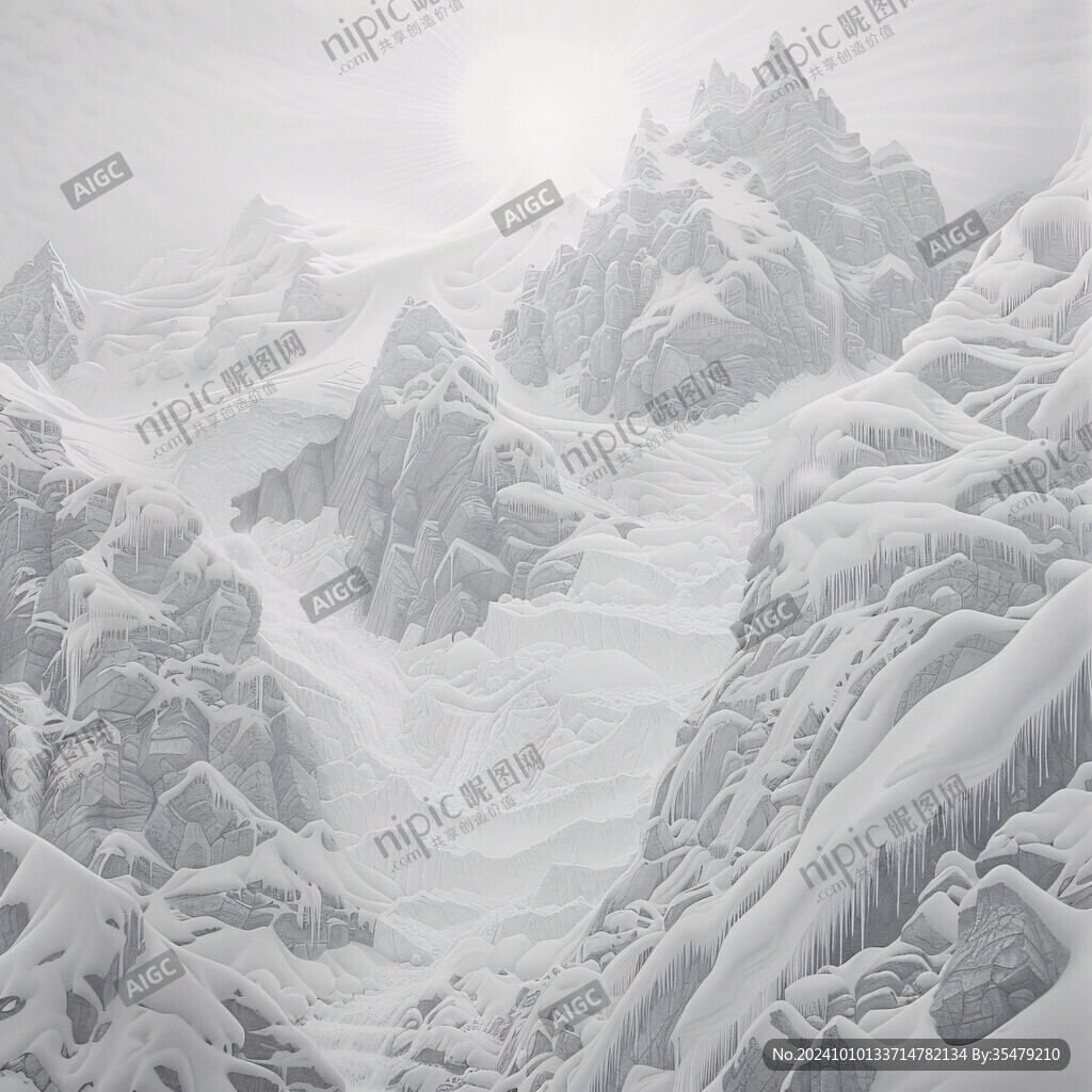 冰川立体画