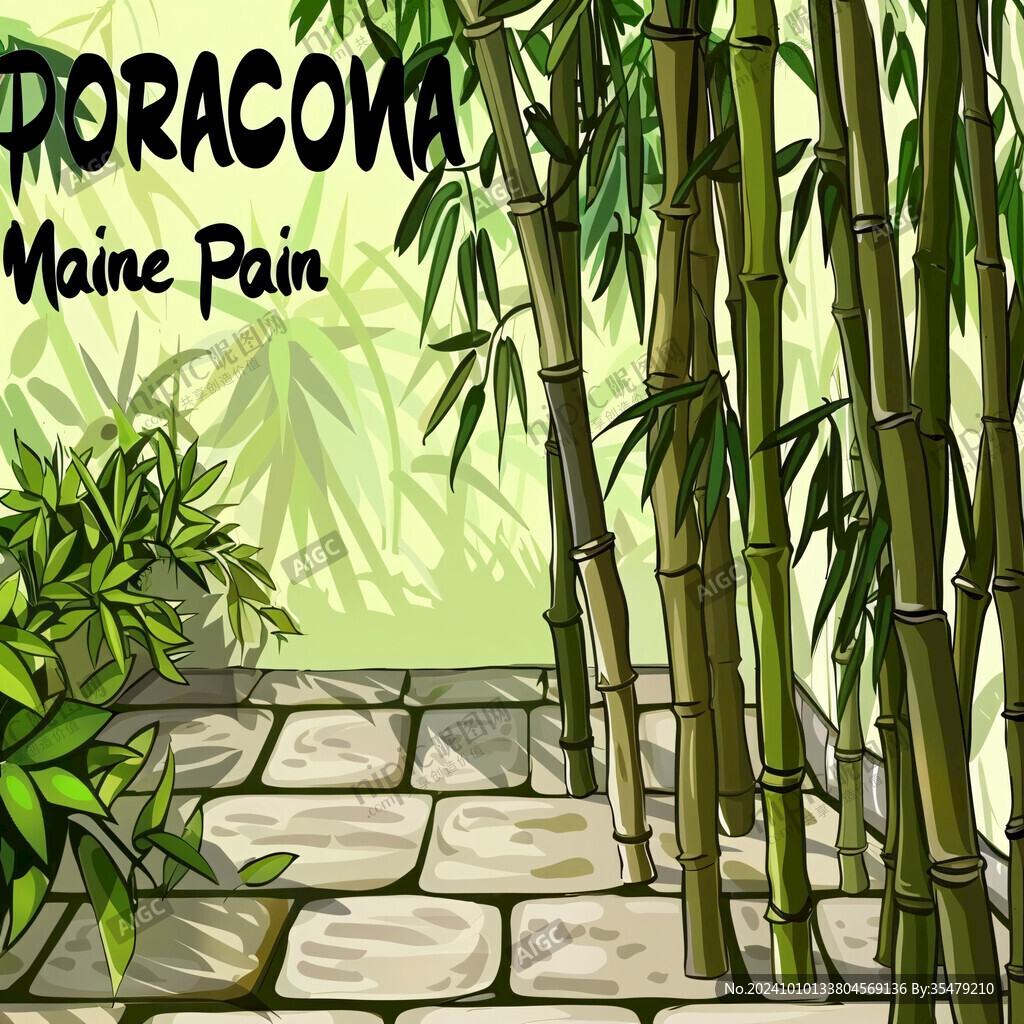 手绘竹子背景