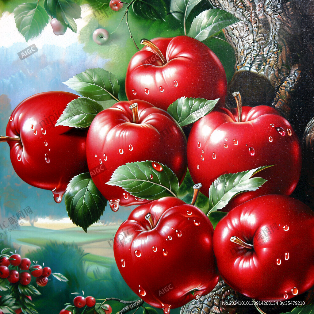 苹果树3d画