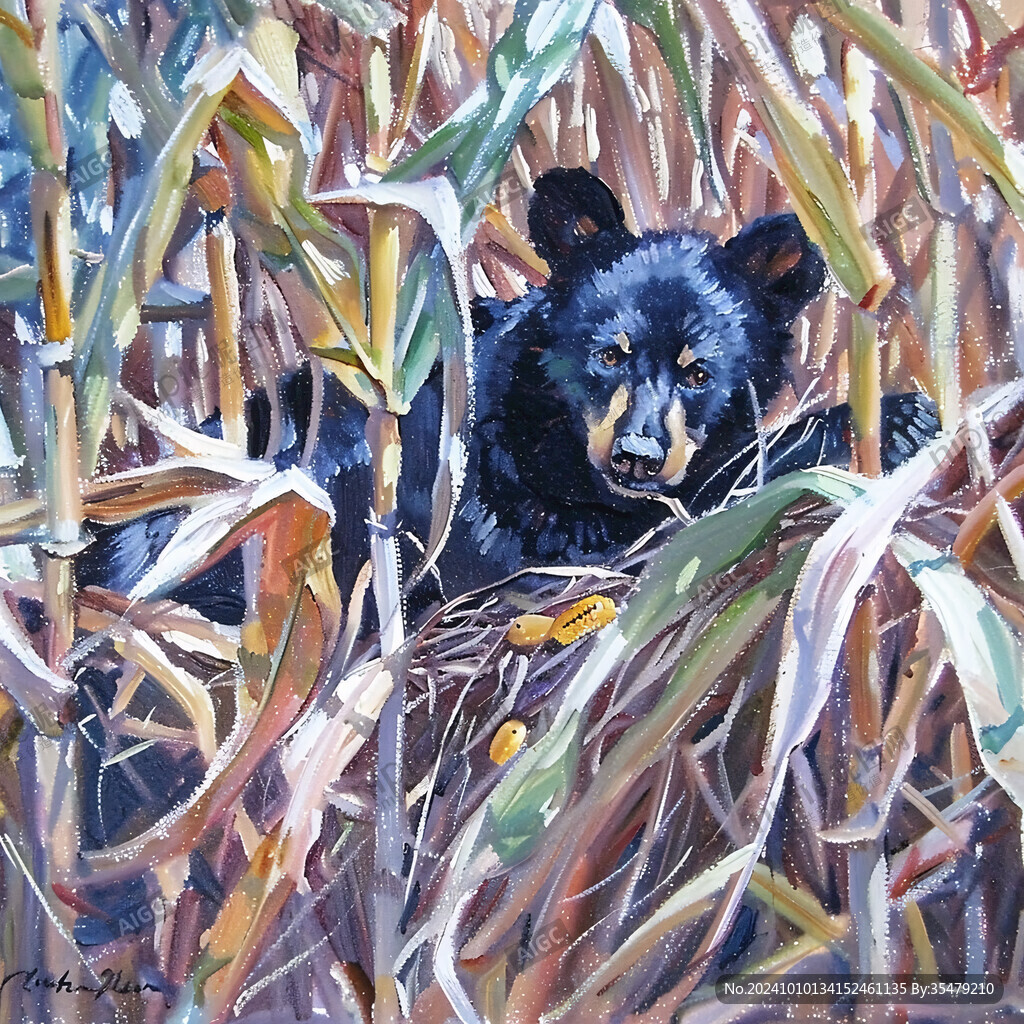 动物水彩画动物油画